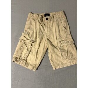 American Eagle Cargo Shorts Mens 26 Beige Classic Length Utility Pockets Casual